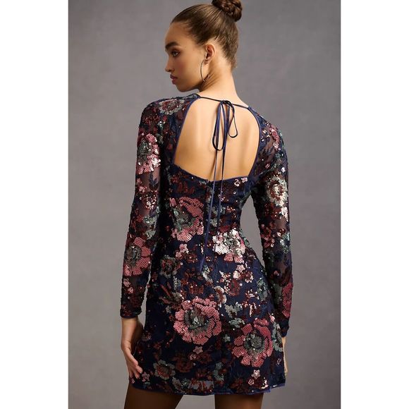 Anthropologie Sequin Mini Dress Size 2 - Picture 3 of 11